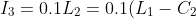 I_3 = 0.1L_2 = 0.1(L_1-C_2) = 0.1(L_0-C_1-C_2)